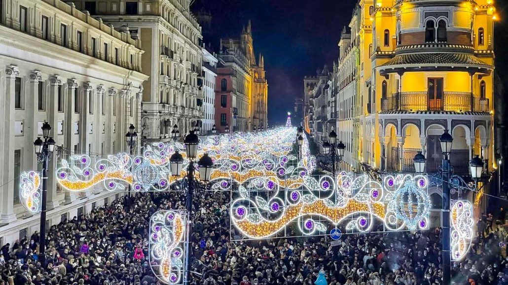 alumbrado de navidad en sevilla avenida de la constitucion